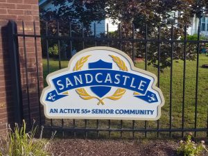 Sandcastle entrance sign